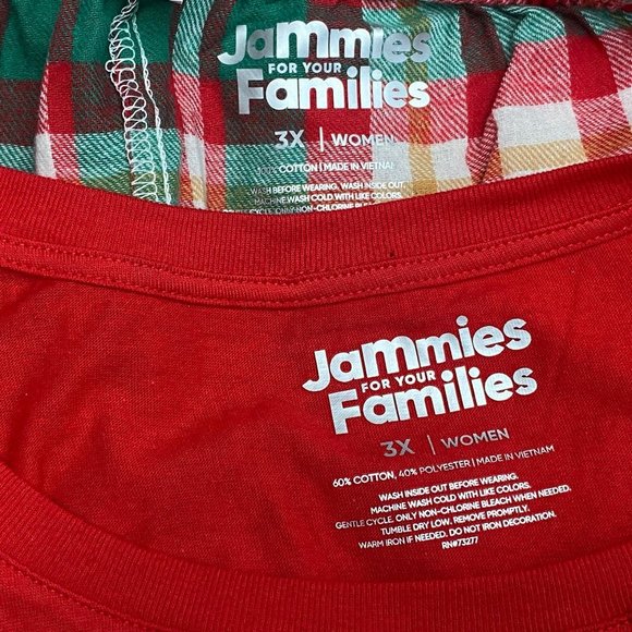 Jammies For Your Families Womens 3X Christmas Holiday 2 PC Set NWT - Picture 11 of 12